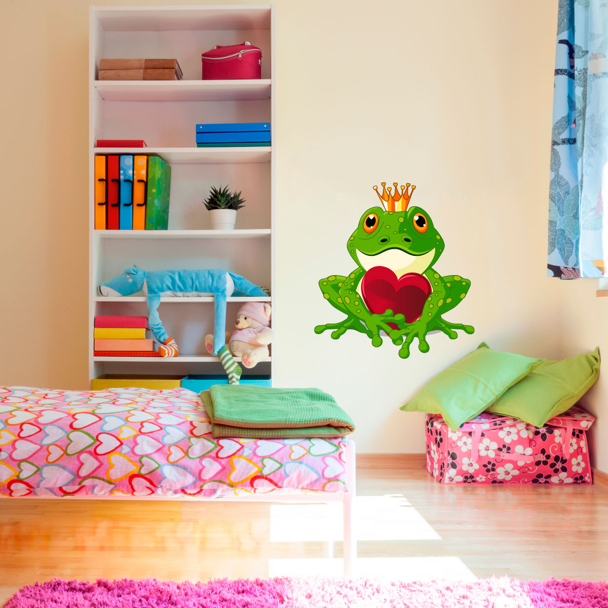 Prince frog looks for his princess Wall sticker