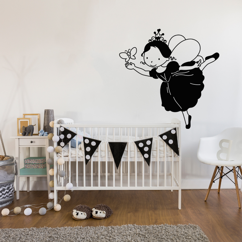 princess and butterfly Wall sticker