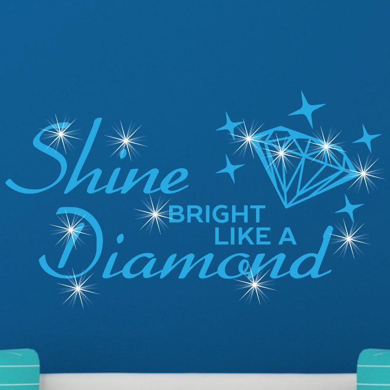 Sticker Shine bright like a diamond & 15 Swarovski crystal 3mm