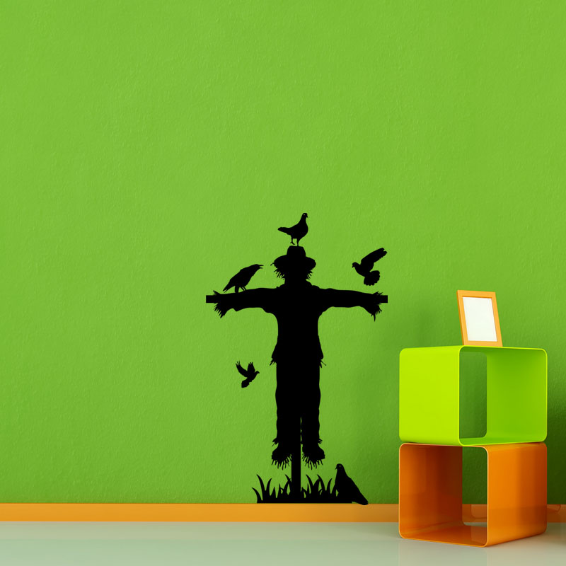 Muursticker Scarecrow Silhouet