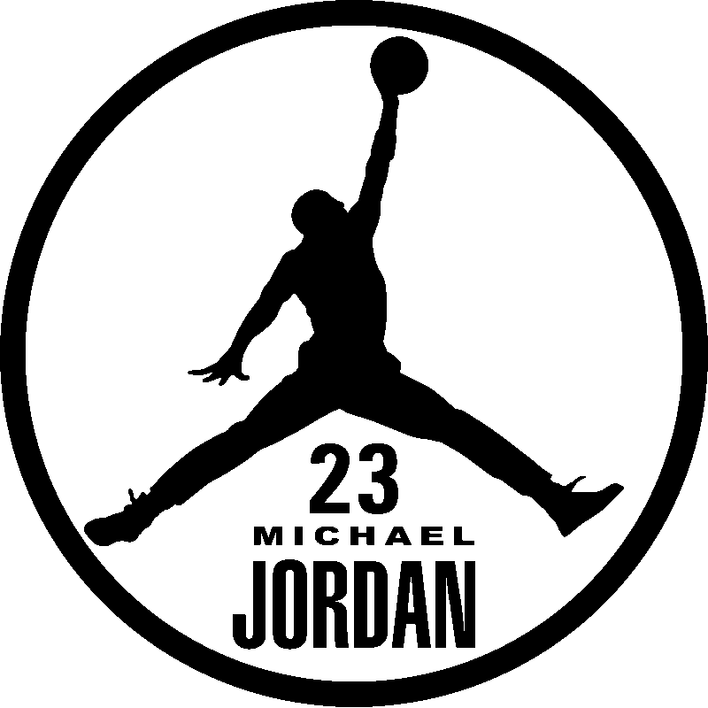 silhouette michael jordan number 23