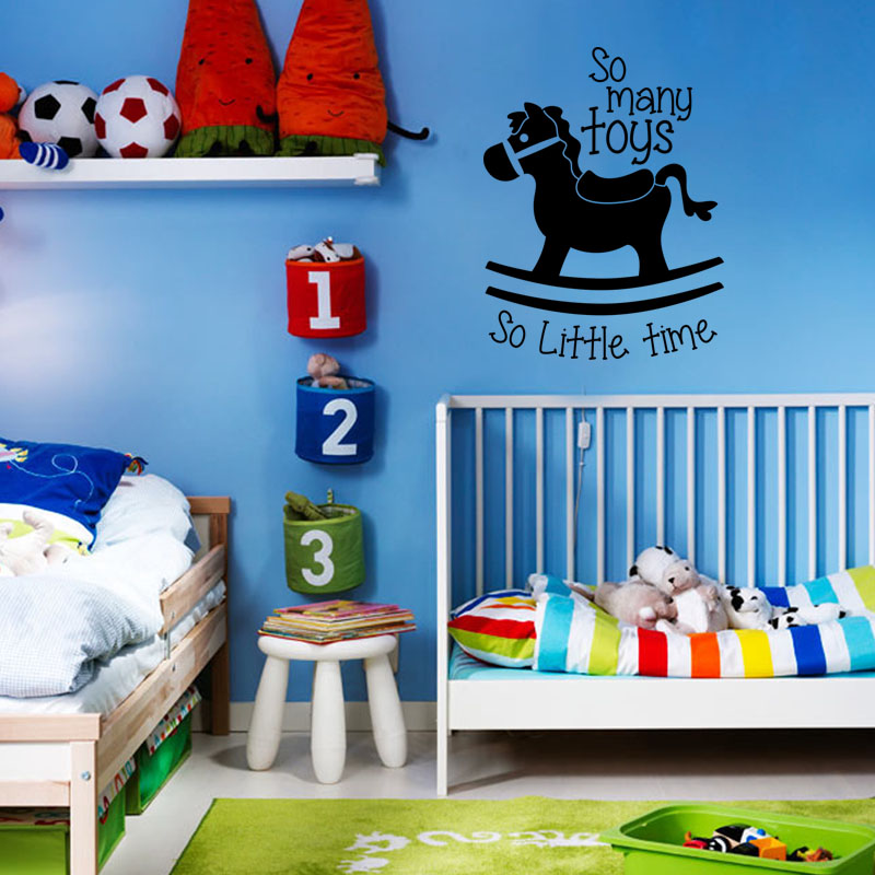 Wall decal So many toys so little time