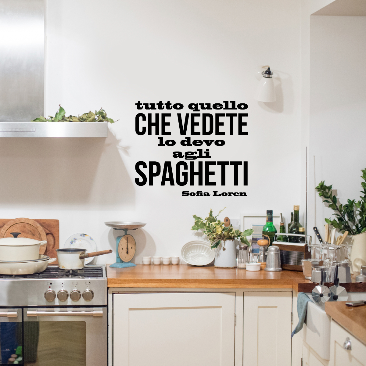 Wall decal Spaghetti – Sofia Loren decoration