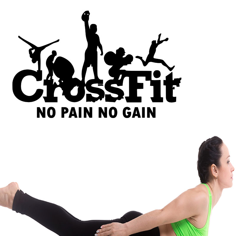 Sticker sport Crossfit, no pain no gain