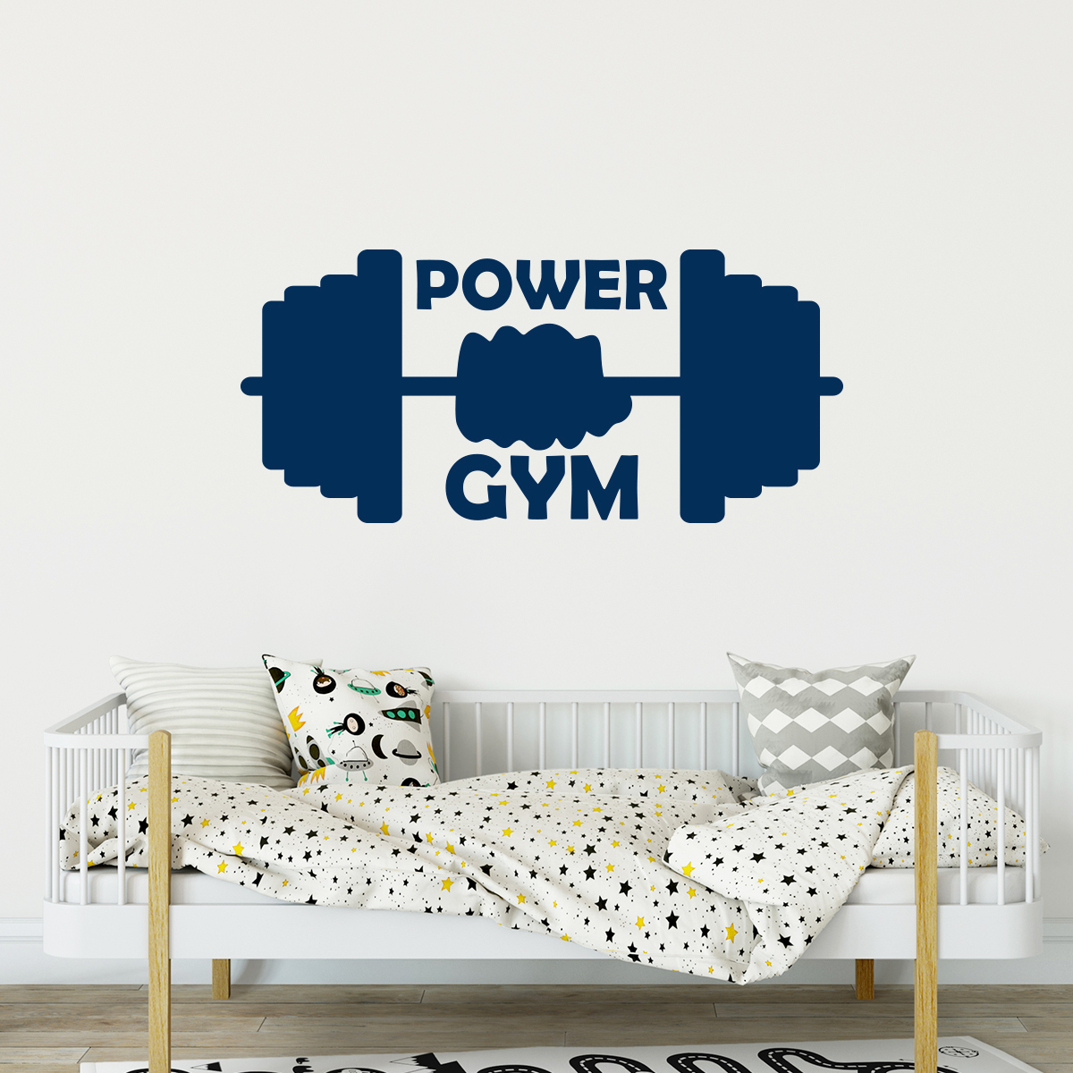 Wall sticker sport power gym