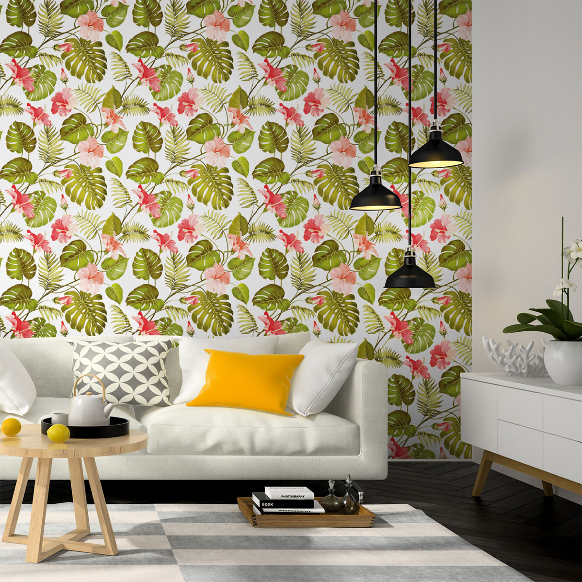Wall decal tropical tapestry Villamontes