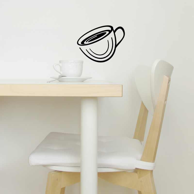 Coffee cup wall decal