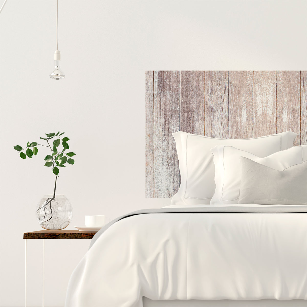 Déco facile : Stickers Tête de lit effet planches de bois - 13,56 €