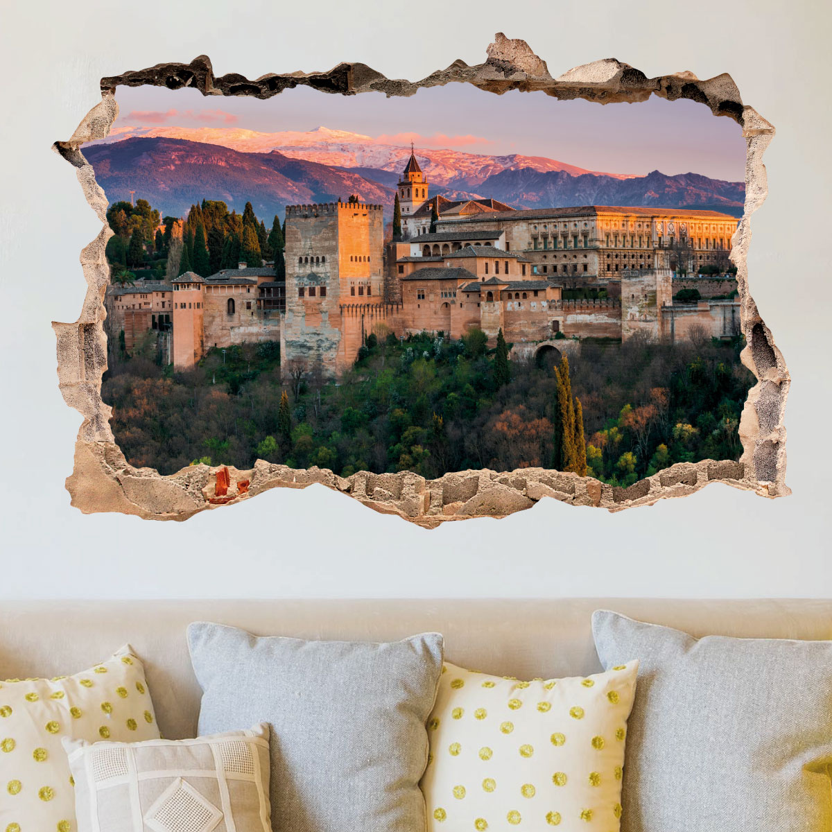 Sticker trompe l'oeil Palais Alhambra à Grenade