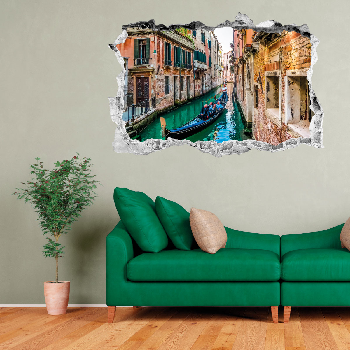 Adesivo Panorama Venezia e il suo gondoliere