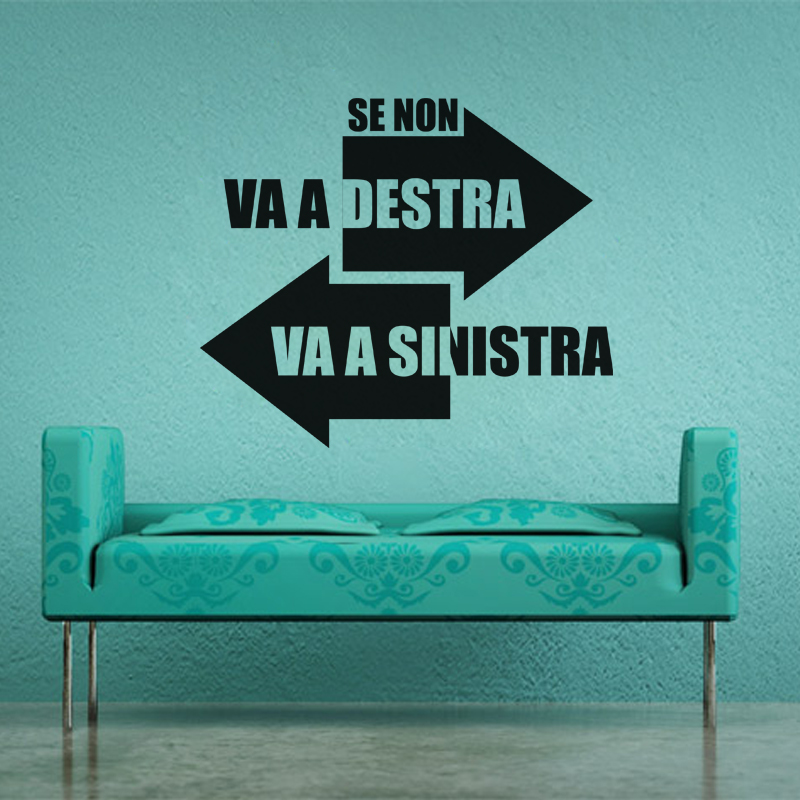 Wall decal Va a sinistra