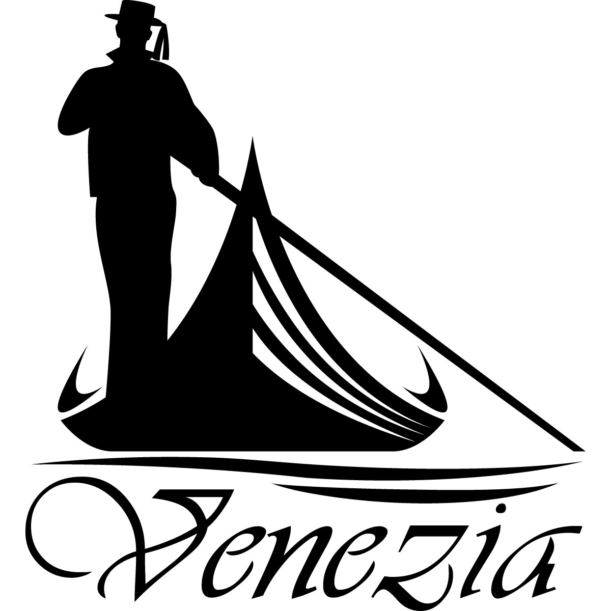 Muursticker de gondel van Venetië