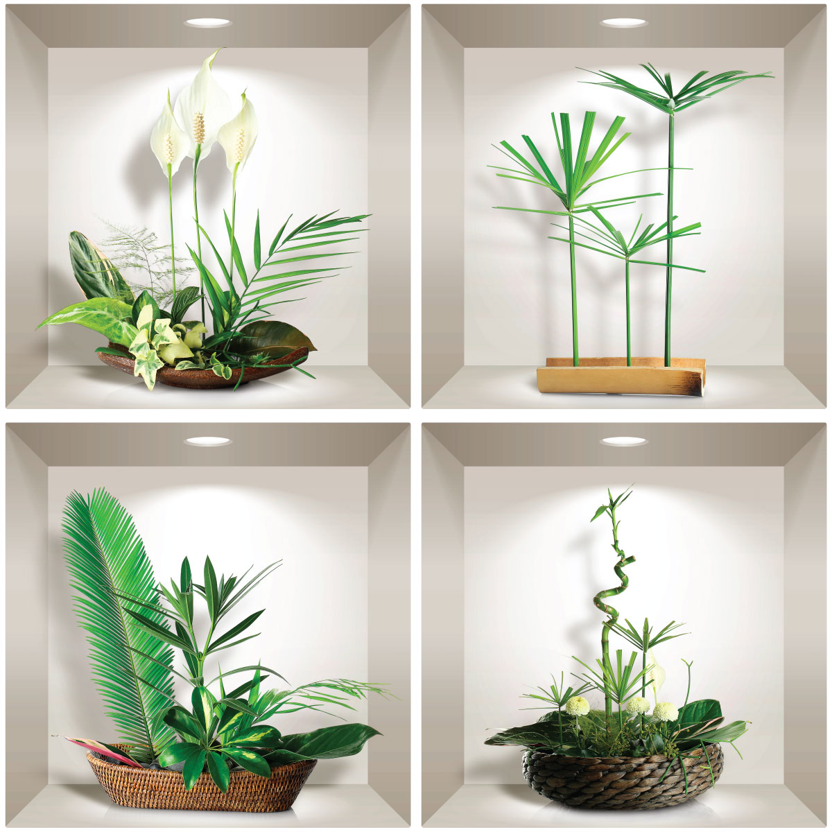 Stickers 3D composition de plantes zen – Stickers STICKERS 3D
