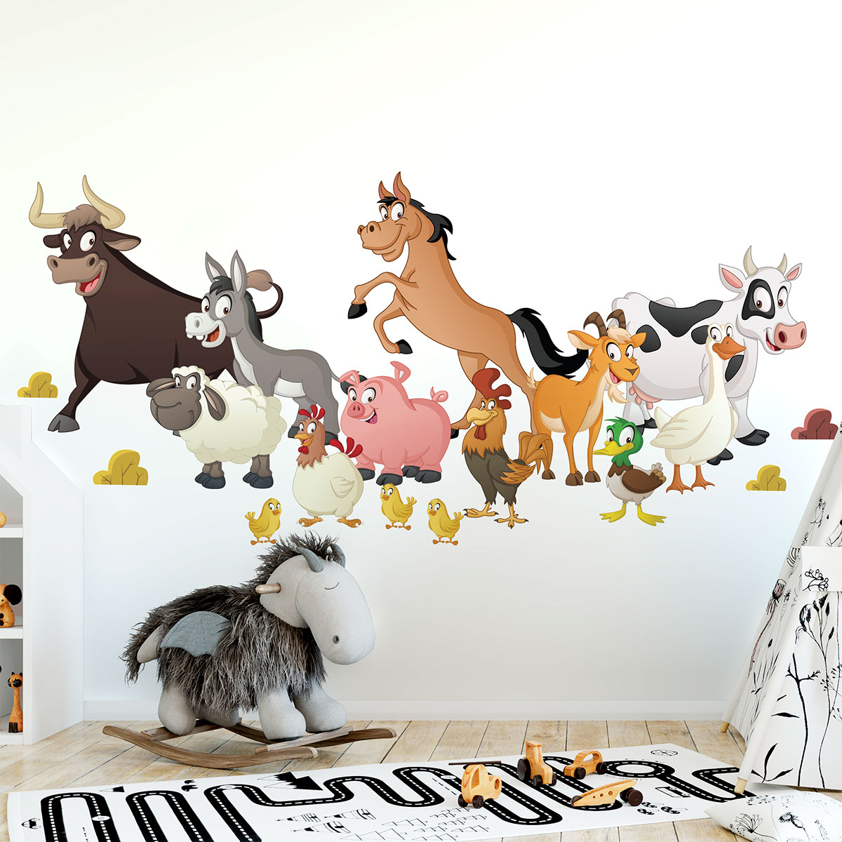 Stickers enfant animaux de la ferme heureux – STICKERS ANIMAUX - Stickers  Animaux de la ferme - Ambiance-sticker