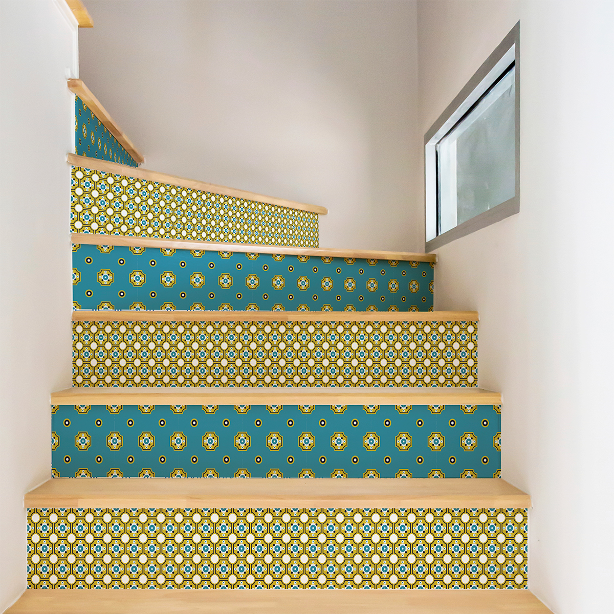 Stickers escalier carreaux de ciment Oglavee x 2