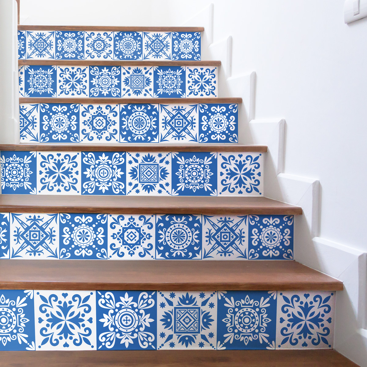 Stickers escalier carreaux de ciment Ambra x 2