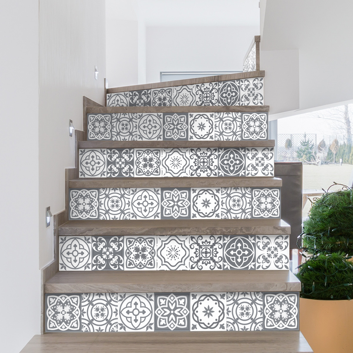 Stickers escalier carreaux de ciment Berto x 2