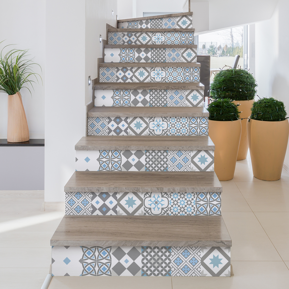 Stickers escalier carreaux de ciment hanaisa x 2