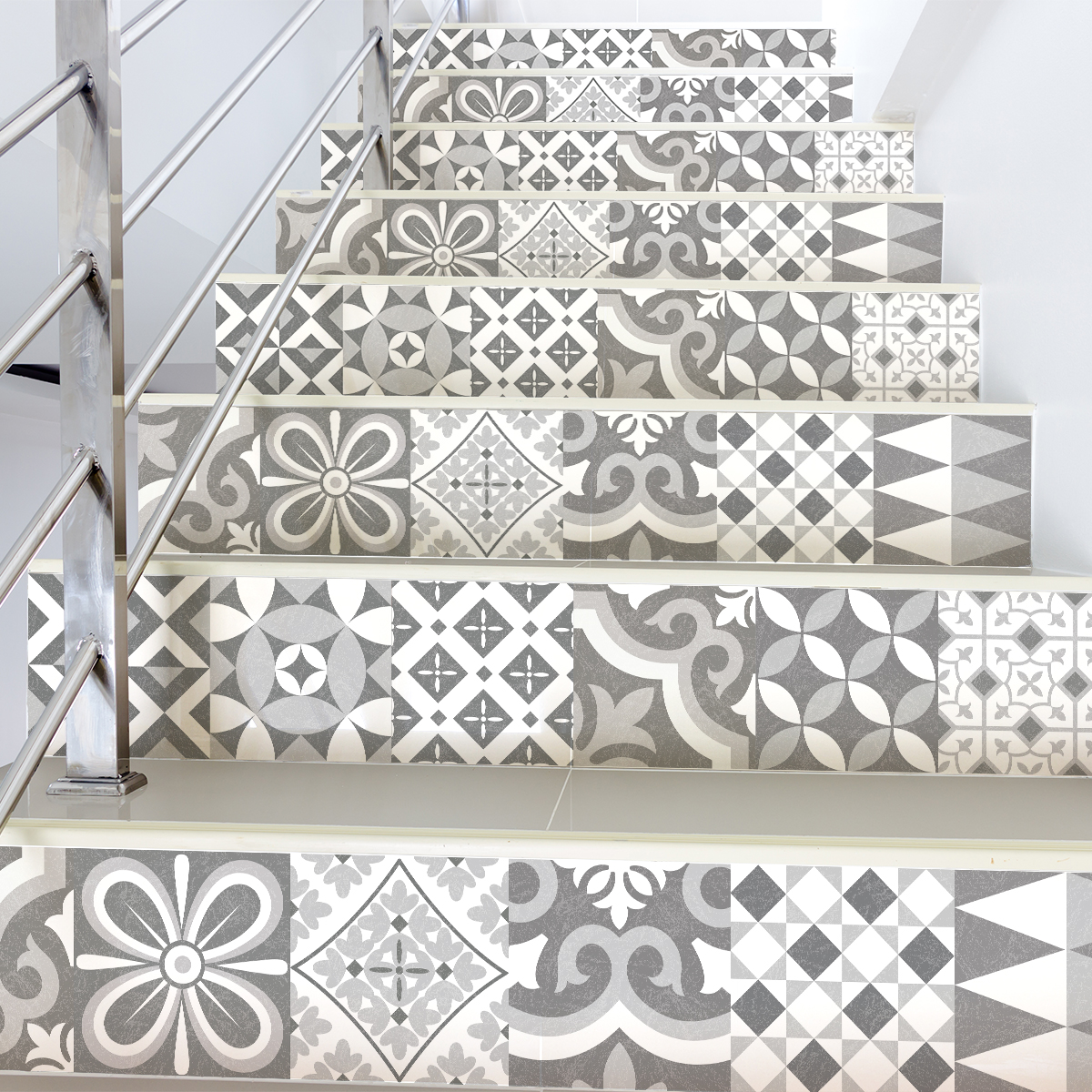 Stickers escalier carreaux de ciment leonitina x 2