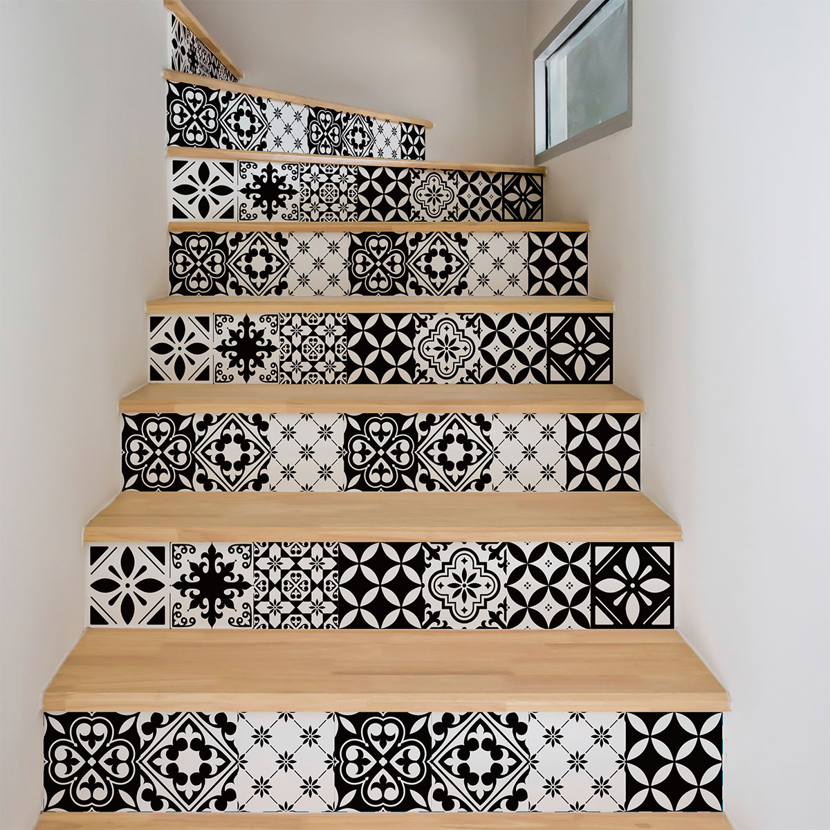 Stickers escalier carreaux de ciment nicolino x 2