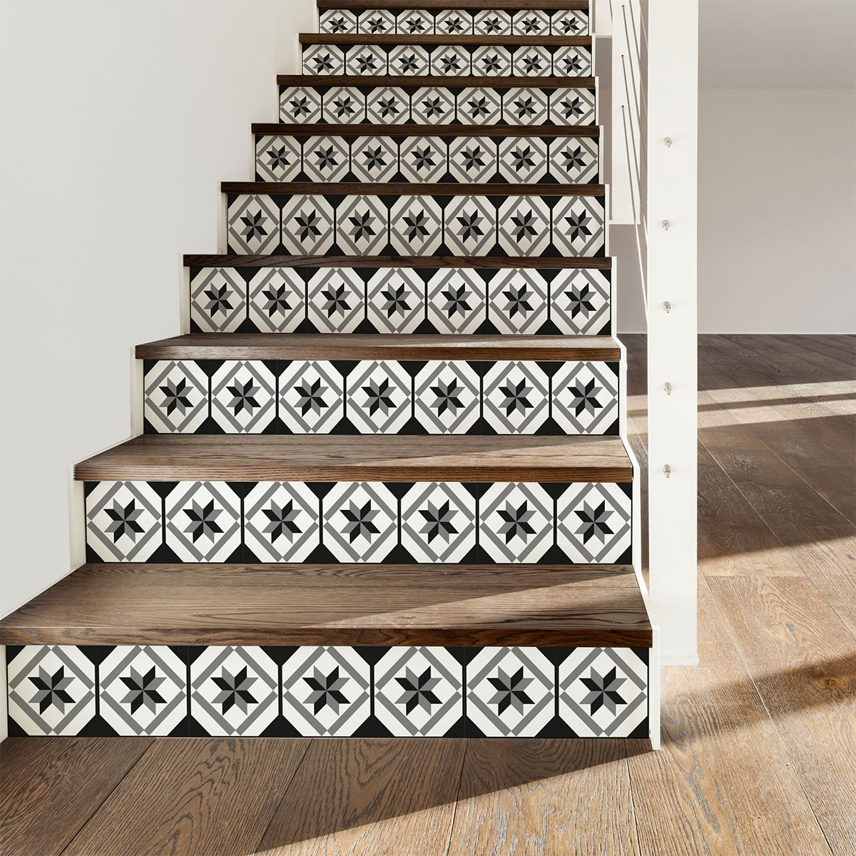 Stickers escalier carreaux de ciment rita x 2