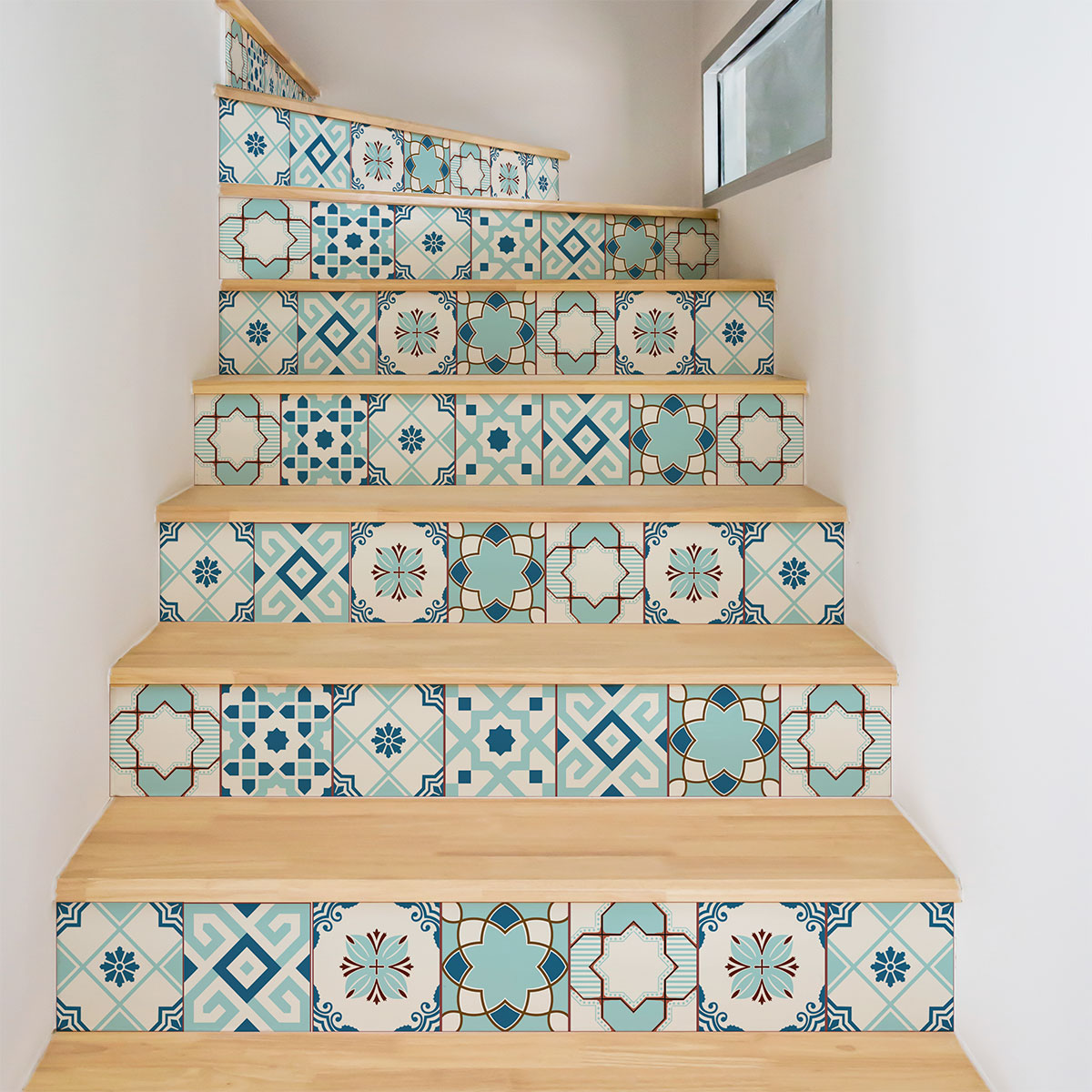 Wall decal stair cement tiles vitelina x 2