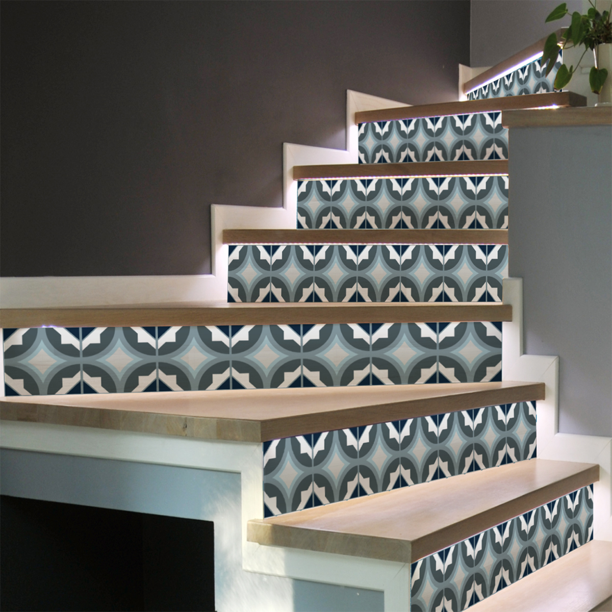 Stickers escalier carrelages Laurina x 2