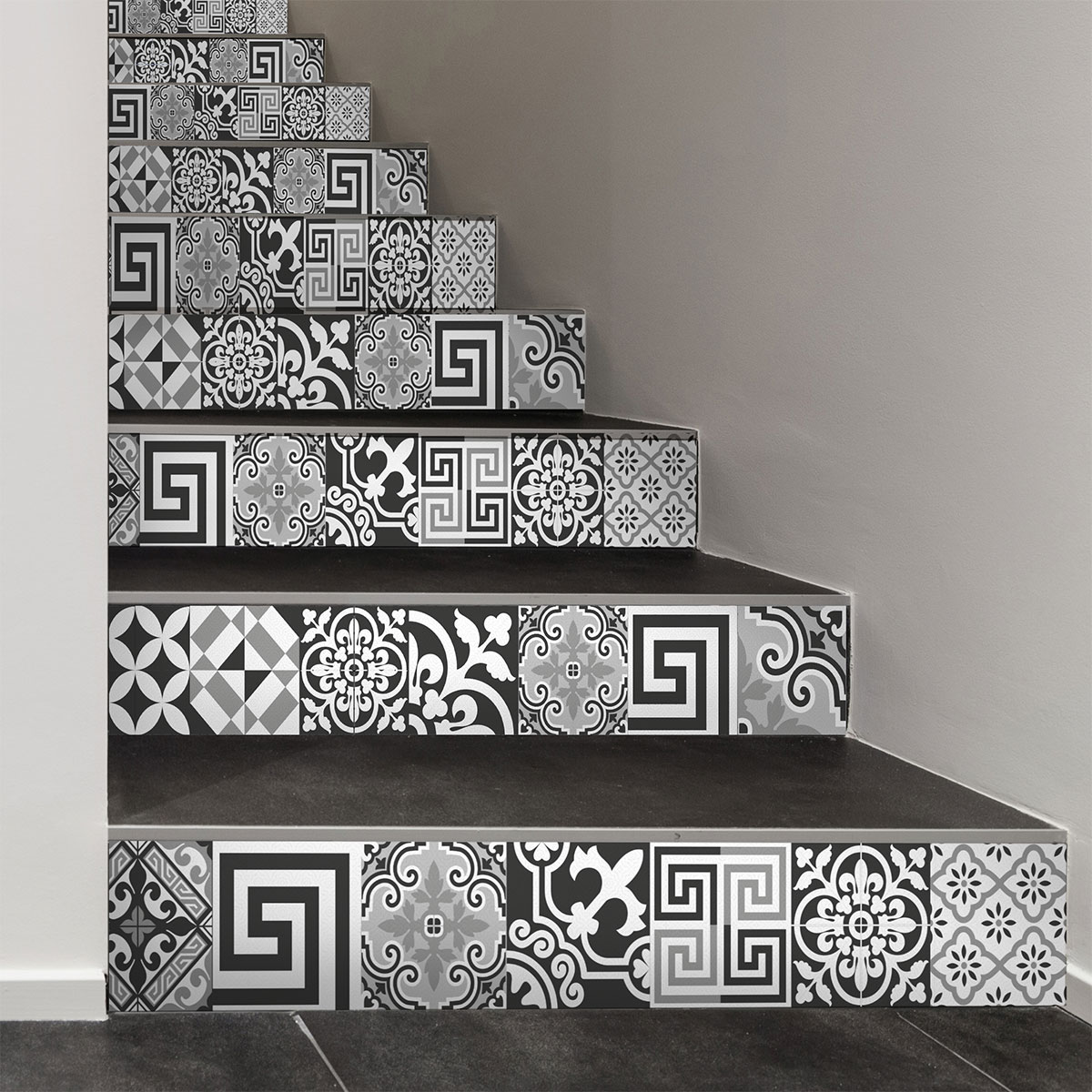 Stickers escalier carrelages melania x 2