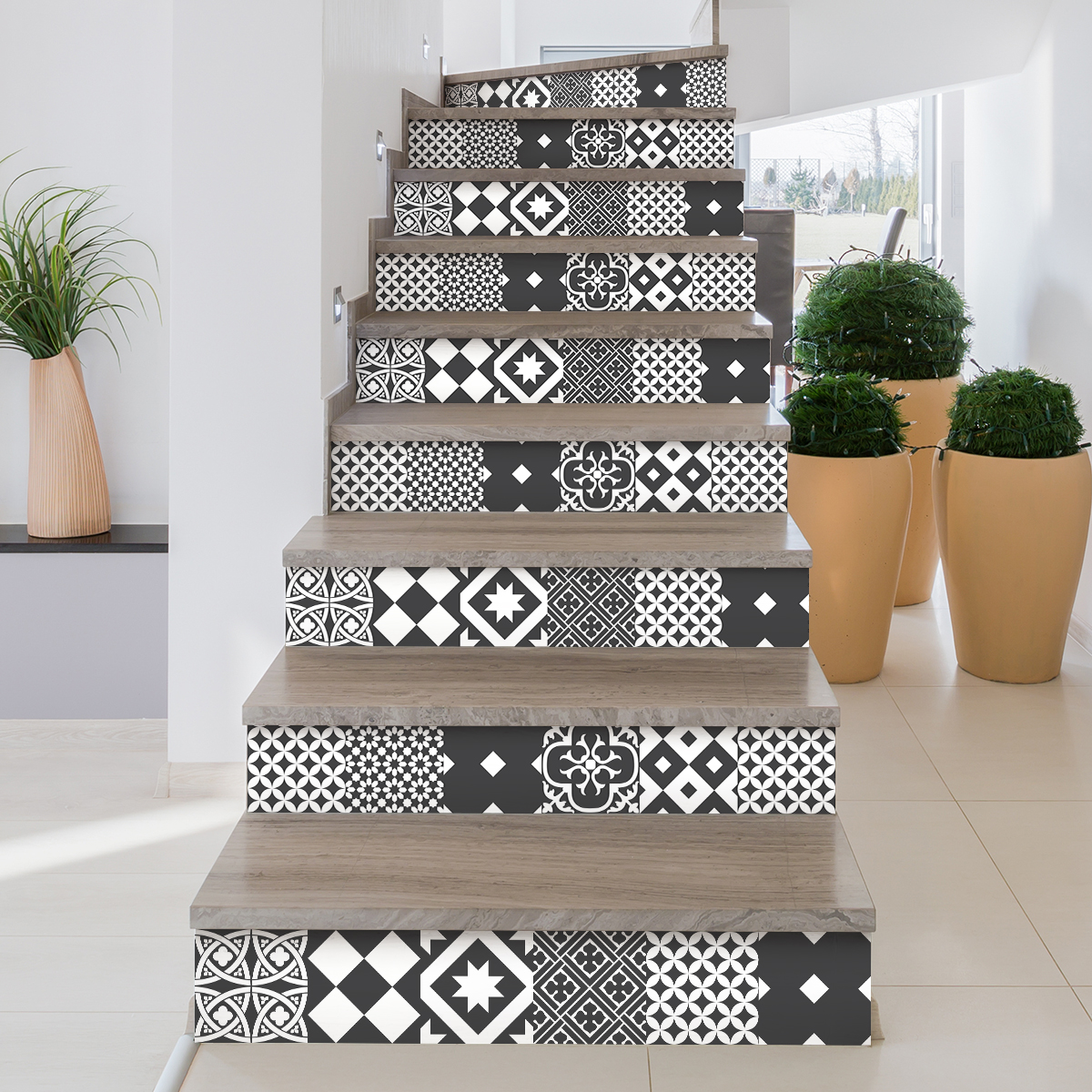 Stickers escalier carrelages mila x 2
