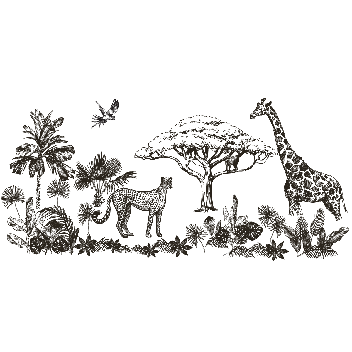 Stickers géants animaux de la savane – Stickers STICKERS ANIMAUX Animaux de  la jungle - Ambiance-sticker