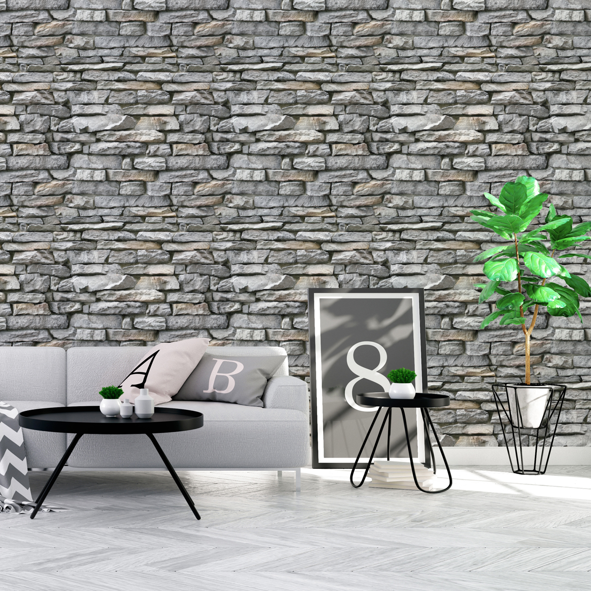 Wall decal materials Ardennes stone