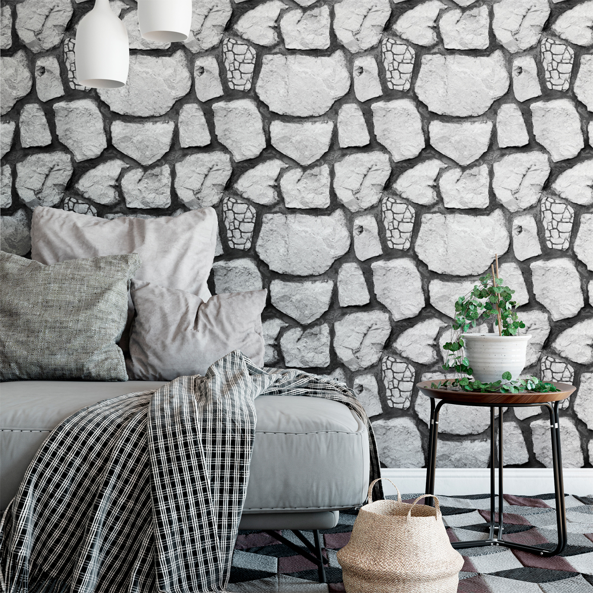 Wall stickers materials Aquitaine stones