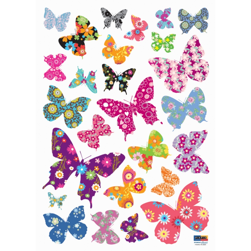 Papillons Exotiques - Stickers Mural Animaux
