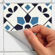 stickers carreaux de ciment - 24 stickers carrelages azulejos Rosalina - ambiance-sticker.com