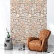 Wallpaper prepasted  - Wallpaper prepasted light stone wall H300 x W60 cm - ambiance-sticker.com