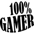 Sticker 100% gamer - ambiance-sticker.com