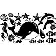 Stickers muraux design - Sticker mural 20 créatures de la mer - ambiance-sticker.com