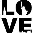 Adesivi murali urbani - Adesivo AMORE New York - ambiance-sticker.com