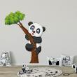 Stickers enfant animaux - Sticker animaux panda sur une branche - ambiance-sticker.com