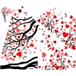 Stickers muraux design - Sticker arbre de coeurs - ambiance-sticker.com