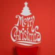 Sticker décoratif de Noël anglais : Sapin de Noël et Merry Christmas - Adhésifs déco et Stickers muraux de Noël - ambiance-sticker.com