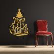 Sticker décoratif de Noël anglais : Sapin de Noël et Merry Christmas - Adhésifs déco et Stickers muraux de Noël - ambiance-sticker.com
