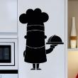 Stickers ardoises - Sticker ardoise Caricature Chef de cuisine - ambiance-sticker.com
