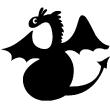 Stickers ardoises - Sticker ardoise Silhouette dragon - ambiance-sticker.com