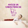 Stickers muraux pour les enfants - Sticker Avoir un caractère de cochon - ambiance-sticker.com