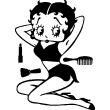 Stickers de silhouettes et personnages - Sticker Betty Boop assise - ambiance-sticker.com