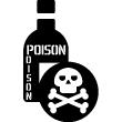Stickers muraux design - Sticker mural Bouteille de poison - ambiance-sticker.com