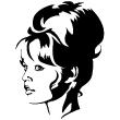 Sticker Brigitte Bardot portrait 2 - ambiance-sticker.com