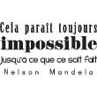 Stickers muraux citations - Sticker cela parait toujours impossible... Mandela - ambiance-sticker.com