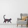 Animals wall decals - Wall decal multicolor cat - ambiance-sticker.com